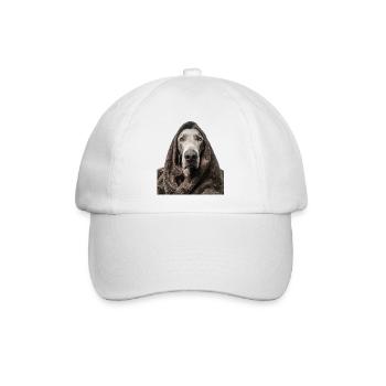 Weimaraner-Fake-Fur - Baseballkappe - Weiß/Weiß - Vorne
