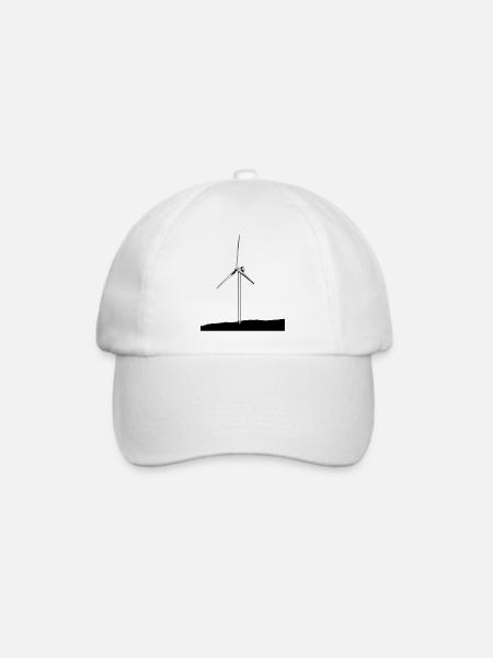 Windrad - Baseballkappe - Weiß/Weiß