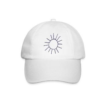 Sonne schlechtes Design 22 - Baseballkappe - Weiß/Weiß - Vorne