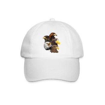 Raubvögel - Baseballkappe - Weiß/Weiß - Vorne