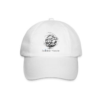 Kritzelndes Monster - Baseballkappe - Weiß/Weiß - Vorne