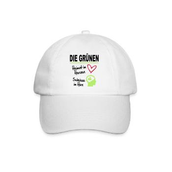 Politik Die Grünen Sprüche Scheisse Hirn - Baseballkappe - Weiß/Weiß - Vorne
