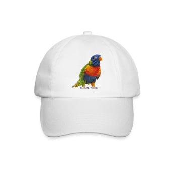 Regenbogen lori - Baseballkappe - Weiß/Weiß - Vorne
