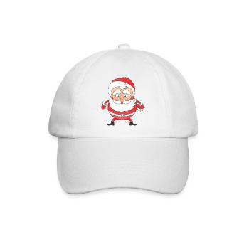 Weihnachtsmann - Baseballkappe - Weiß/Weiß - Vorne