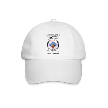 Ich muss nur nach Thailand - vermisse Thailand - Baseballkappe - Weiß/Weiß - Vorne
