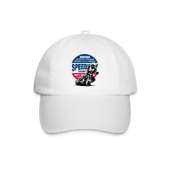 Motorcycle Speedway Racer - Baseballkappe - Weiß/Weiß - Vorne