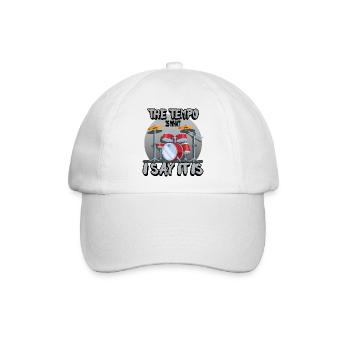 Schlagzeug Statement Drummer Drums Spruch Geschenk - Baseballkappe - Weiß/Weiß - Vorne
