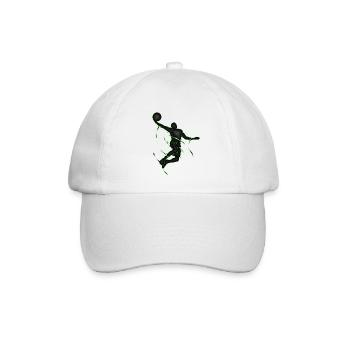 Dunking Basketball Geschenk Kunst Slamdunk - Baseballkappe - Weiß/Weiß - Vorne
