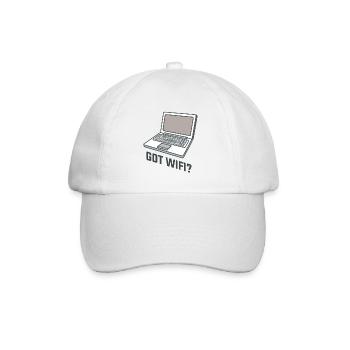 Got WIFI Laptop - Baseballkappe - Weiß/Weiß - Vorne