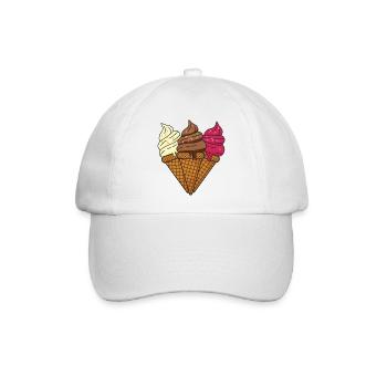 Softeis - Baseballkappe - Weiß/Weiß - Vorne
