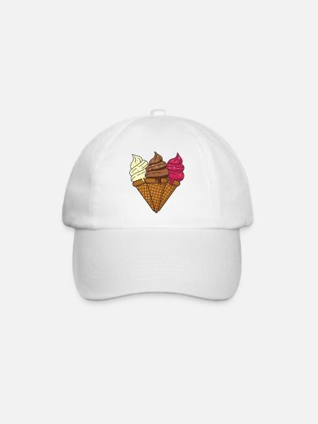 Softeis - Baseballkappe - Weiß/Weiß