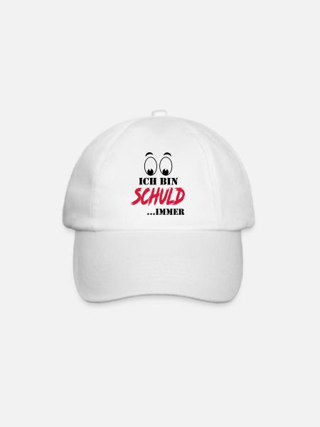 Sprüche Ich bin Schuld Versager - Baseballkappe - Weiß/Weiß