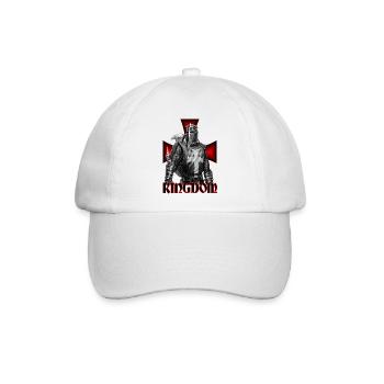 Kreuzritter Mittelalter Design - Baseballkappe - Weiß/Weiß - Vorne