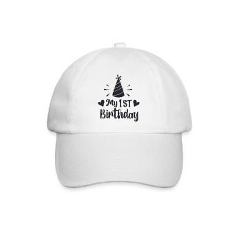 Mein 1. Geburtstag - Baseballkappe - Weiß/Weiß - Vorne