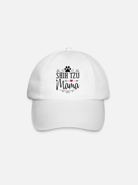 Shih Tzu - - Baseballkappe - Weiß/Weiß
