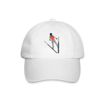 Skispringer - Baseballkappe - Weiß/Weiß - Vorne