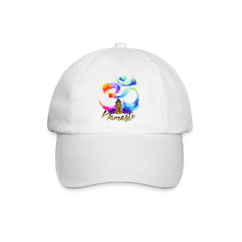 Namaste-Bogen-Iris-Buddha - Baseballkappe - Weiß/Weiß - Vorne