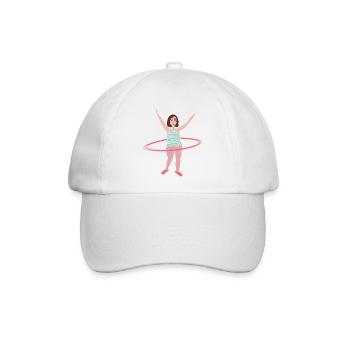 Hula-Hoop Figur - Baseballkappe - Weiß/Weiß - Vorne