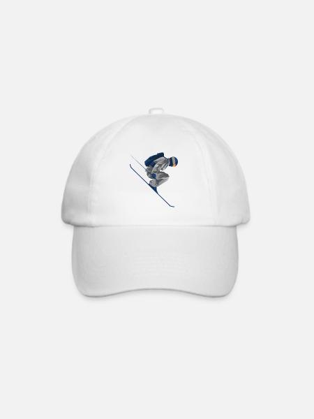 Freestyle Skifahrer - Baseballkappe - Weiß/Weiß