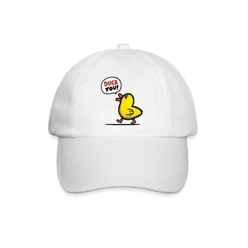 Duck dich - Baseballkappe - Weiß/Weiß - Vorne