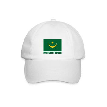 Mauretanien - Baseballkappe - Weiß/Weiß - Vorne