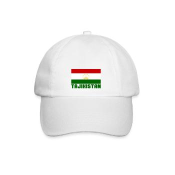 Tadschikistan - Baseballkappe - Weiß/Weiß - Vorne