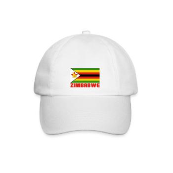 Simbabwe - Baseballkappe - Weiß/Weiß - Vorne