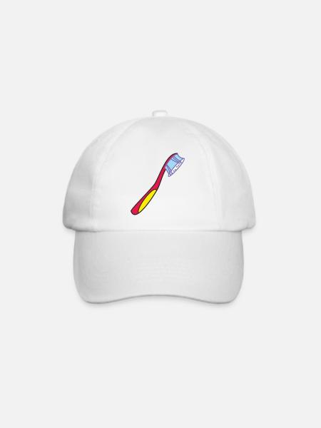 Zahnbürste - Baseballkappe - Weiß/Weiß