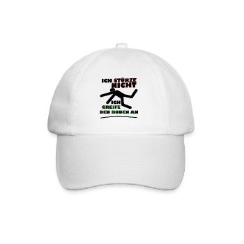 stürze nicht schwarz - Baseballkappe - Weiß/Weiß - Vorne