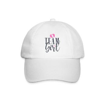 Team Girl ,Pregnancy Announcement Baby - Baseballkappe - Weiß/Weiß - Vorne