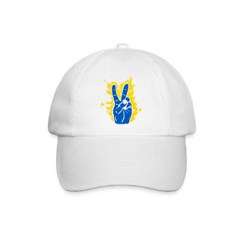 Frieden Ukraine - Baseballkappe - Weiß/Weiß - Vorne