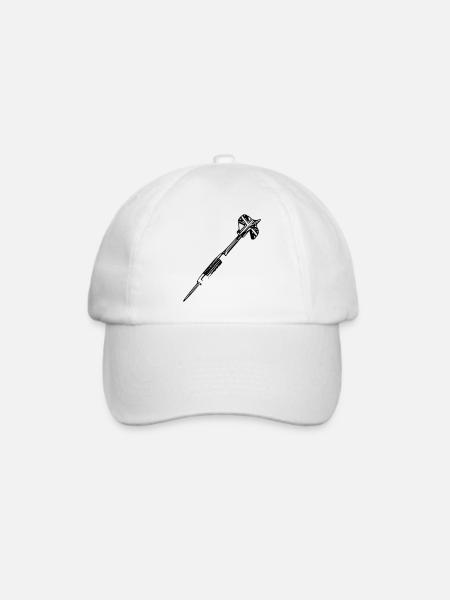Dart Dartpfeil England Darts Dartspieler Sport - Baseballkappe - Weiß/Weiß