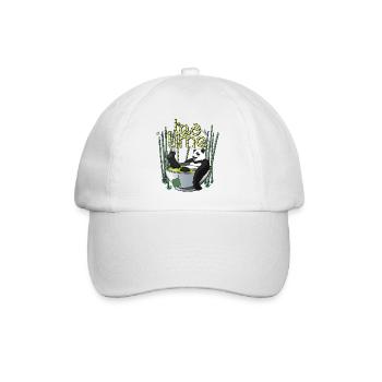 Tea Time - Der Tee-Moment des Pandas - Baseballkappe - Weiß/Weiß - Vorne