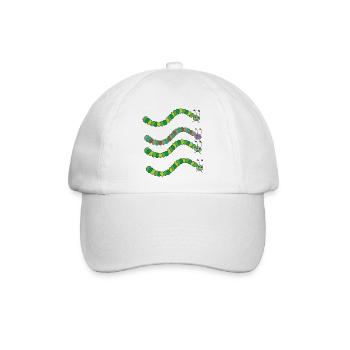 raupen vielfalt - Baseballkappe - Weiß/Weiß - Vorne
