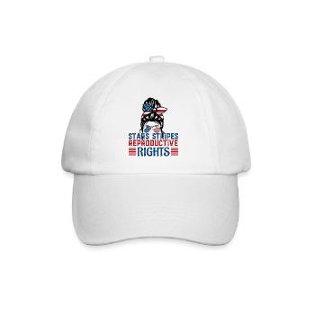 Stars Stripes Reproduktive Rechte 4. Juli Mama - Baseballkappe - Weiß/Weiß - Vorne