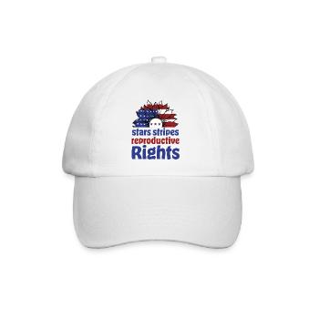 Stars Stripes Reproduktive Rechte Frauen 4. Juli - Baseballkappe - Weiß/Weiß - Vorne