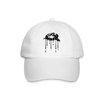 Anarchie Blut Tropfen Symbol - Baseballkappe - Weiß/Weiß - Vorne