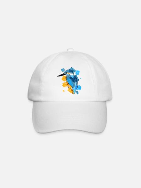 Eisvogel - Baseballkappe - Weiß/Weiß