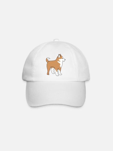 Niedliche Malamute - Baseballkappe - Weiß/Weiß