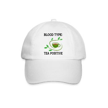Blood Type Sweet Tea Tea Lover Green Tea Black Tea - Baseballkappe - Weiß/Weiß - Vorne
