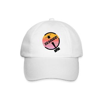 Dzaoudzi Mayotte Soleil Retro Vintage Flugzeug - Baseballkappe - Weiß/Weiß - Vorne