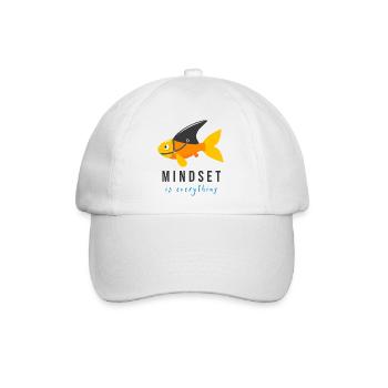Mindset ist alles - Baseballkappe - Weiß/Weiß - Vorne