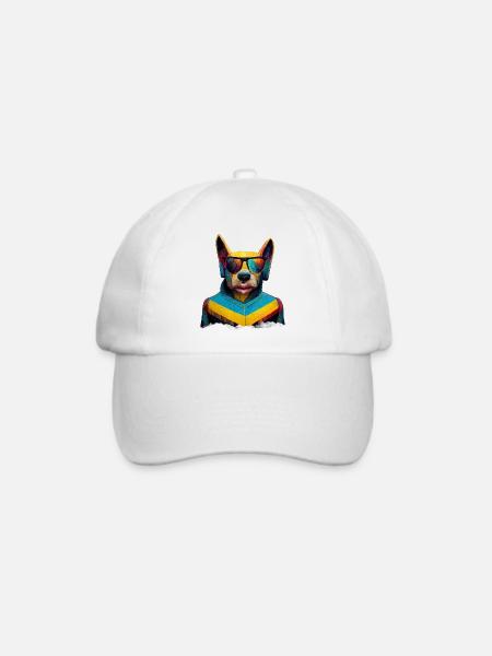 PopArt Dog - Baseballkappe - Weiß/Weiß