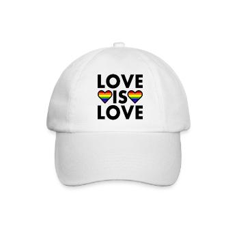 Love is love - Baseballkappe - Weiß/Weiß - Vorne
