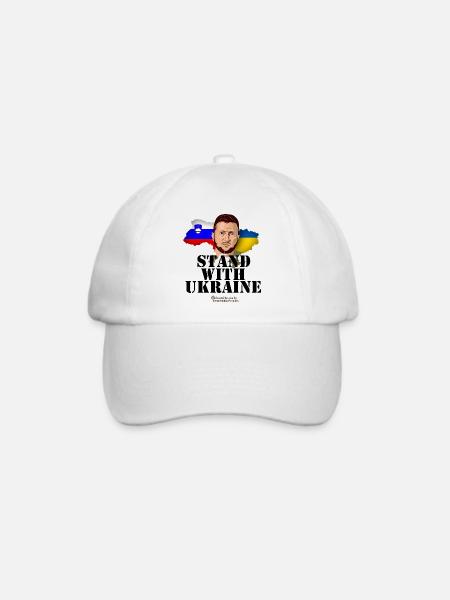Slowenien Ukraine Selenskyj - Baseballkappe - Weiß/Weiß
