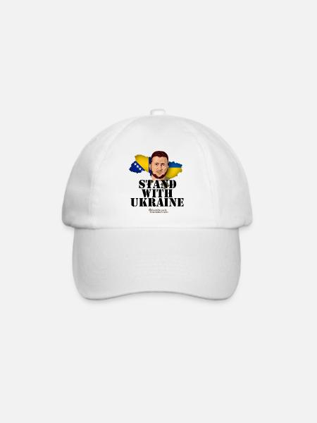 Ukraine Bosnien und Herzegowina - Baseballkappe - Weiß/Weiß