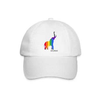 LGBT Elefant LGBTQ Regenbogen gay-pride gaylephant - Baseballkappe - Weiß/Weiß - Vorne