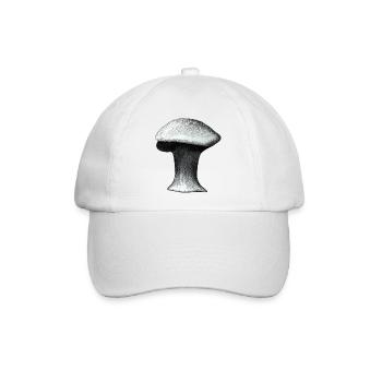 Pilz Pilze Giftpilze Mykologie erdig natürlich 7 - Baseballkappe - Weiß/Weiß - Vorne