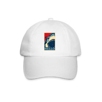 Hallo Hai - Baseballkappe - Weiß/Weiß - Vorne