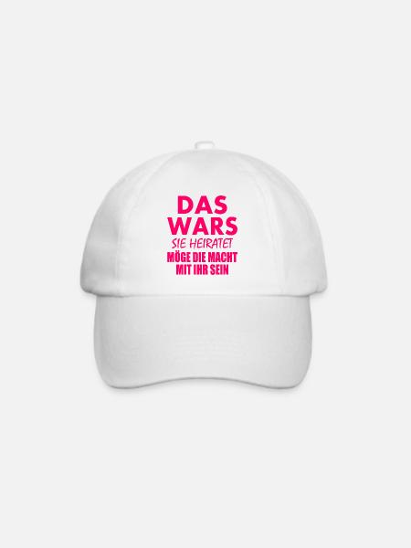 Das wars sie heiratet - Baseballkappe - Weiß/Weiß